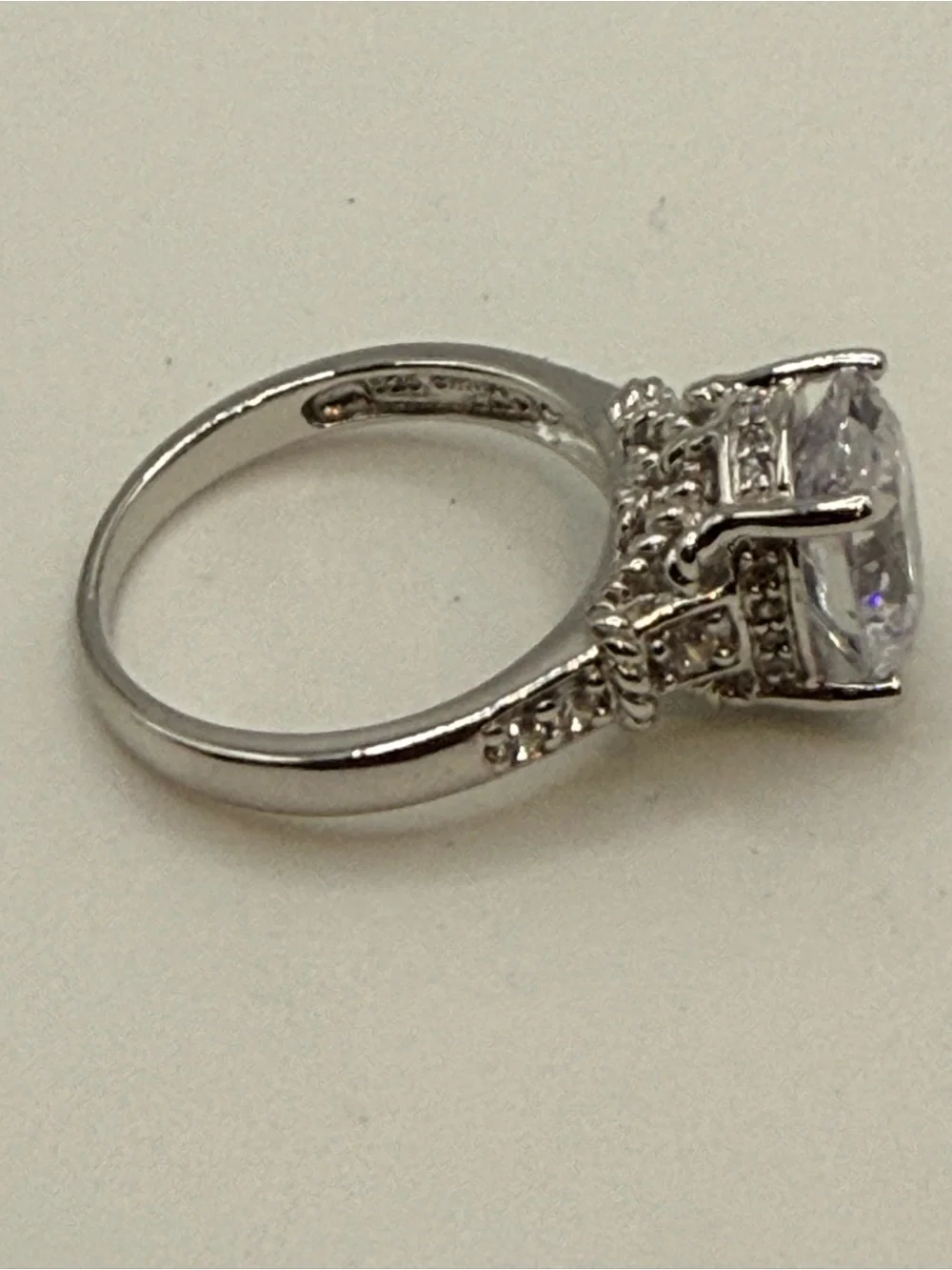 New Designer Sterling Silver‎ Cocktail Ring size 7